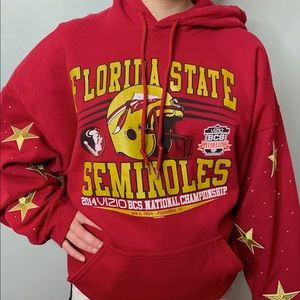 custom florida state hoodie with star detailing